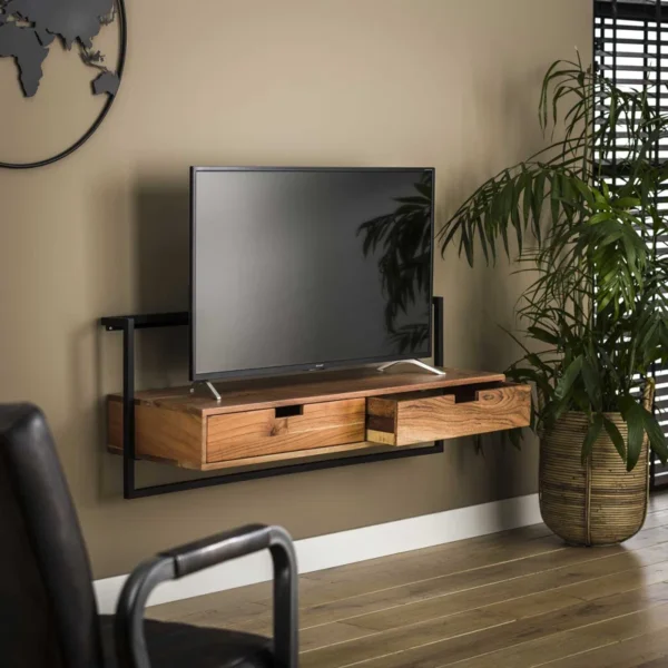 Meuble TV Suspendu en bois - Image 2