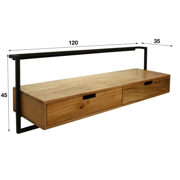Meuble TV Suspendu en bois - Image 4